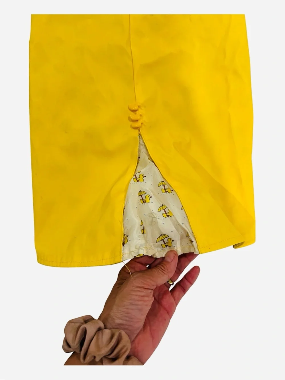 Dog Yellow Raincoat with Lining- size Large